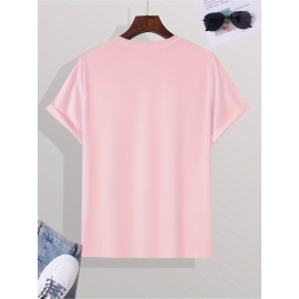 Men's Casual Short Sleeve T-Shirt with Bold 