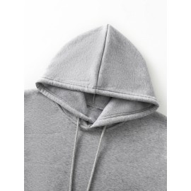 Men's Hooded Sweatshirt - All-Season Lightweight Pullover Hoodie, Light Grey/White Basketball Graphic, Regular Fit Casual Streetwear for Sports & Casual Attire, Basketball Hoodie, Durable Fabric