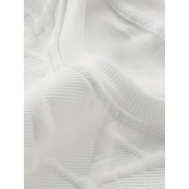 Men's Jacquard Design Crew Neck Sweatshirt, Casual Streetwear Pullover Basic Long-Sleeve T-Shirt Sportswear with Ribbed Hem, Long Sleeve T Shirts For Men