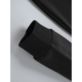 [Men's Anime Hoodie] Trendy Anime Hoodie | Men's Black with Red & White Print, Casual Drawstring Pullover, Front Kangaroo Pocket, Long Sleeve, Polyester Blend, All Seasons