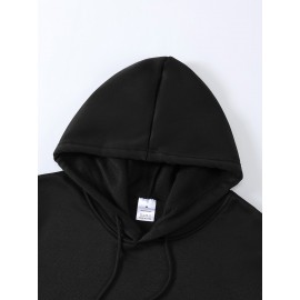 [Men's Cross Print Hooded Sweatshirt] Black Men's 