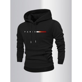 Men's Heavyweight Hoodie - Beige/Pink/Gray/ Options - Machine Washable Pullover Sweatshirt for Fall/Winter - Urban Streetwear Essentials - Casual Layering Clothing