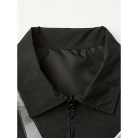 Gentlemen's Jacket Men's Spring and Autumn Thin Casual Lapel Portrait Print Trendy Fashion Zip-Up Outerwear Long Sleeve