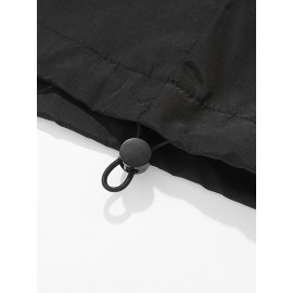 Men's Windproof Hooded Jacket - Casual Outdoor Pullover with Zipper Pockets, Long Sleeve, Machine Washable, Green Polyester Fabric for Spring/Fall, Windbreaker Jacket