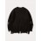 ANDREILEE Unisex Skull Print Crew Neck Sweater, Street Style Acrylic Blend, Loose Fit, Long Sleeve, Ripped Tassel Detail, Knit Pullovers for Fall/Winter
