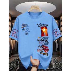 Men'S Vibrant Orange Graphic T-Shirt - 