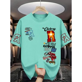 Men'S Vibrant Orange Graphic T-Shirt - 