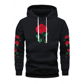 Men's Hooded Sweatshirt - Cold-Resistant Athletic Pullover Hoodie with Front Pocket, Royal Blue Gym Jacket for Running, Hiking, Casual Outfits - Machine Washable Polyester Hoodie for Men, Gym Hoodie